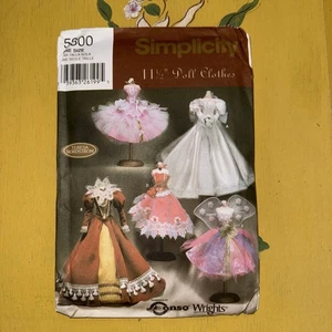 Barbie Doll Clothes Sewing Pattern Vintage Gowns Simplicity 5800 Uncut - Picture 1 of 2
