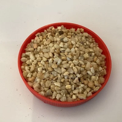 450g REAL 5/7m YELLOW NATURAL POT TOPPER DECORATIVE GRAVEL DRESSER STONE DIORAMA - Image 1 of 2