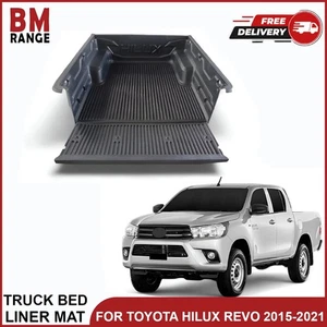 FOR TOYOTA HILUX REVO DOUBLE CAB MK8 2015-2021 BLACK PICKUP TRUCK BED LINER MAT - Picture 1 of 8