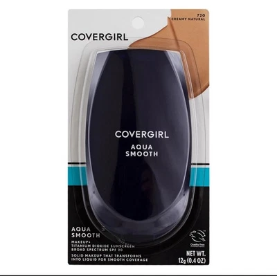 Covergirl Aqua Smooth 720 Creamy Natural Foundation Makeup w/ SPF 20 Exp 2/27 - Image 1 of 3