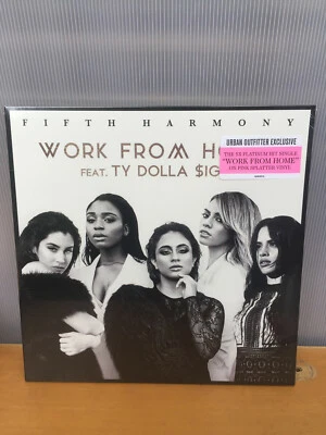 12' Pink VINYL Fifth Harmony WORK FROM HOME SOLD OUT new SEALED ft TY DOLLA usa - Image 1 of 4