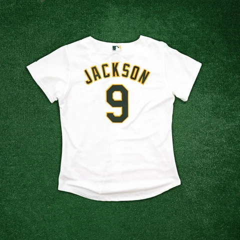 Reggie Jackson Majestic Oakland Athletics Women's Home White Cool Base Jersey Cover