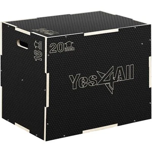 Yes4All 3 in 1 Non-Slip Wooden Plyo Box, Plyometric Box for Home Gym and Outdoor - Picture 1 of 6