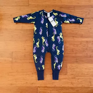 Bonds Baby Seahorse Purple Padded Zip Wondersuit Size 1 BNWT Winter - Bild 1 von 2
