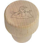 19mm 'Melting Snowman' Wooden Bottle Stopper / Cork (BS00028531)
