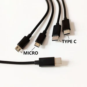 Câble Micro Chargeur 50cm 4 en 1 USB-C vers 2 Type C et 2 Alimentation 4 Appareils à la fois - Photo 1 sur 5