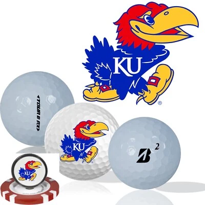 NCAA Kansas Jayhawks • Мячи для гольфа упаковка 12 шт. • Bridgestone Tour B RX - Изображение 1 из 3