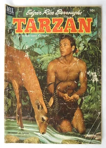 1953 Tarzan #44 Comic Book GOLDEN AGE Lex Barker Photo Cover Jungle Pulp ERB - Picture 1 of 7