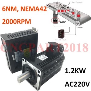 1.2KW 6N.m NEMA42 Servo Motor Driver Controller 2000RPM 220V for Food Processing - Picture 1 of 11