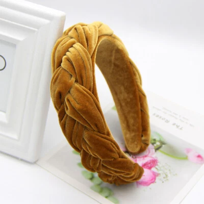 Women's High-grade Velvet Braided Headband Hairband Hair Band Hoop Accessories - Image 1 of 4