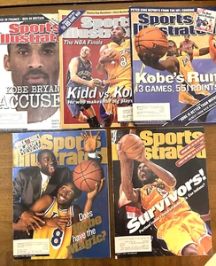 Lot of 5 Kobe Bryant Sports Illustrated Los Angeles Lakers 1st NBA cover 1998 - Picture 1 of 6