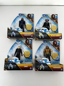 DC Aquaman And The Lost Kingdom set Of 4 Figures Black Manta, Aquaman, Orm NEW - Picture 1 of 2