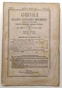 GIORNALE ARALDICO 1883 DOUGLAS CATRANI ANSIDEI PERUGIA MARSCIANO AOSTA - Imagen 1 de 2