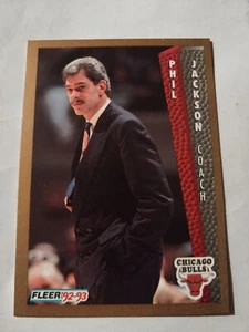 1992 PHIL JACKSON FLEER NBA HEAD COACH CARD #31 CHICAGO BULLS ZEN MASTER LAKERS - Picture 1 of 2