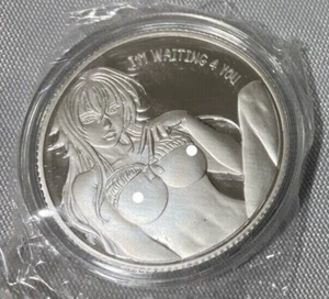 I'm Waiting For You 1 Troy oz .999 Fine Silver Art Round - Picture 1 of 2