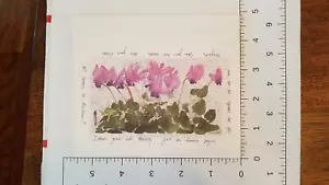 Painted Flowers Themed Blank Greeting Card - Picture 1 of 4