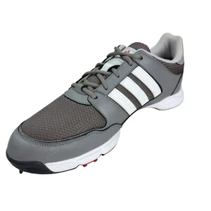 Adidas Adiwear Traxion Gray White Leather Golf Shoes Men's 12M Great Condition - Picture 1 of 15