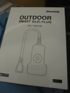 Outdoor Smart Plug, Outdoor Wifi Outlet with 2 Grounded Outlets, Remote Control - Picture 1 of 3