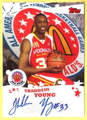 Thaddeus Young RC 2006 Topps McDonald's All-American Rookie Auto!Georgia F RC - Image 1 of 2