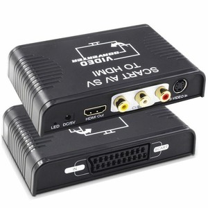 Scart AV SV To HDMI Converter Switcher S Video Composite RCA DVD Multimedia TV