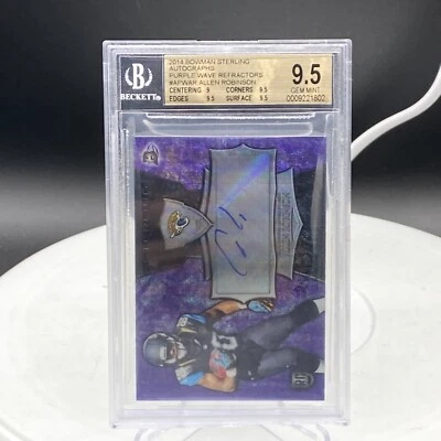 2014 Bowman Sterling Purple Wave  /35 Allen Robinson Rookie Auto BGS 9.5 Gem! - Image 1 of 2