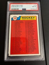 1983-84 O-Pee-Chee Checklist 1-132 #134 PSA 8 NM-MT
