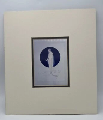ERTE "Devotion" Art Deco Limited Numbered Signed Serigraph 1987 RARE Postcard - Image 1 of 4