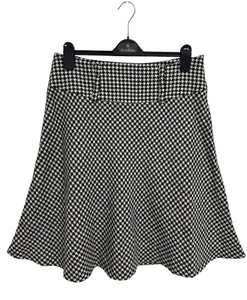 Cato women's Aline Houndstooth skirt black size 12 - Picture 1 of 11