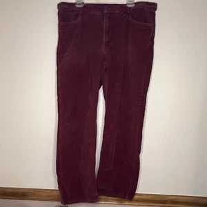 Pantalone Lands' End velluto a coste rosso marrone elasticizzato tasche laterali posteriori donna 38 - Foto 1 di 11
