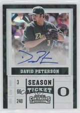 2017 Panini Elite Extra Edition Cracked Ice Ticket /24 David Peterson Auto