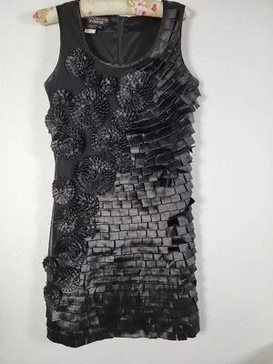 Mini Vestido Para Mujer Stacy Adams Cinta Adornado Sin Mangas Informal Negro Talla 6 Foto 1 de 4