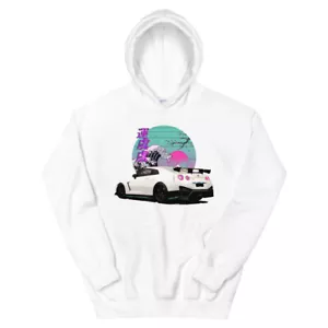 Vaporwave Aesthetic R35 Skyline GTR JDM Tuning Drift Racing Unisex Hoodie - Picture 1 of 5