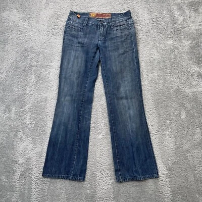 Notify Jeans Feminino 26 Azul Denim Algodão Elástico Arum Bordado Bootcut Itália - Imagem 1 de 4