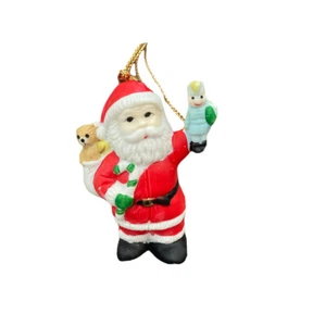 Vintage Ceramic Christmas Ornaments 2.5" 1992 7 Eleven Citgo Santa Nutcracker - Picture 1 of 3