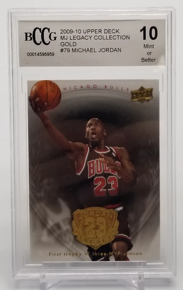 2009-10 Upper Deck MJ Legacy Collection Gold MICHAEL JORDAN BCCG 10 Mint + #79 - Image 1 of 4