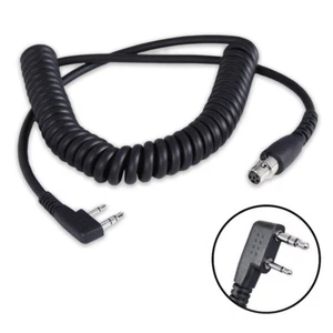Rugged Radios Kenwood Baofeng 2 Pin Headset Coil Cord Cable Racing Electronics - Picture 1 of 3