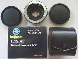 KALIMAR 1.4 AF Tele-converter for MINOLTA AF. Made in Japan. Comes w/ caps, case - Picture 1 of 7