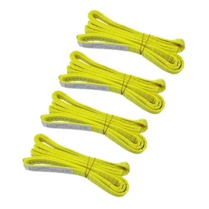 4 Pack 1" x 6' Polyester Lifting Slings Twist Eye Rigging Moving Strap 1600LBS - Picture 1 of 7