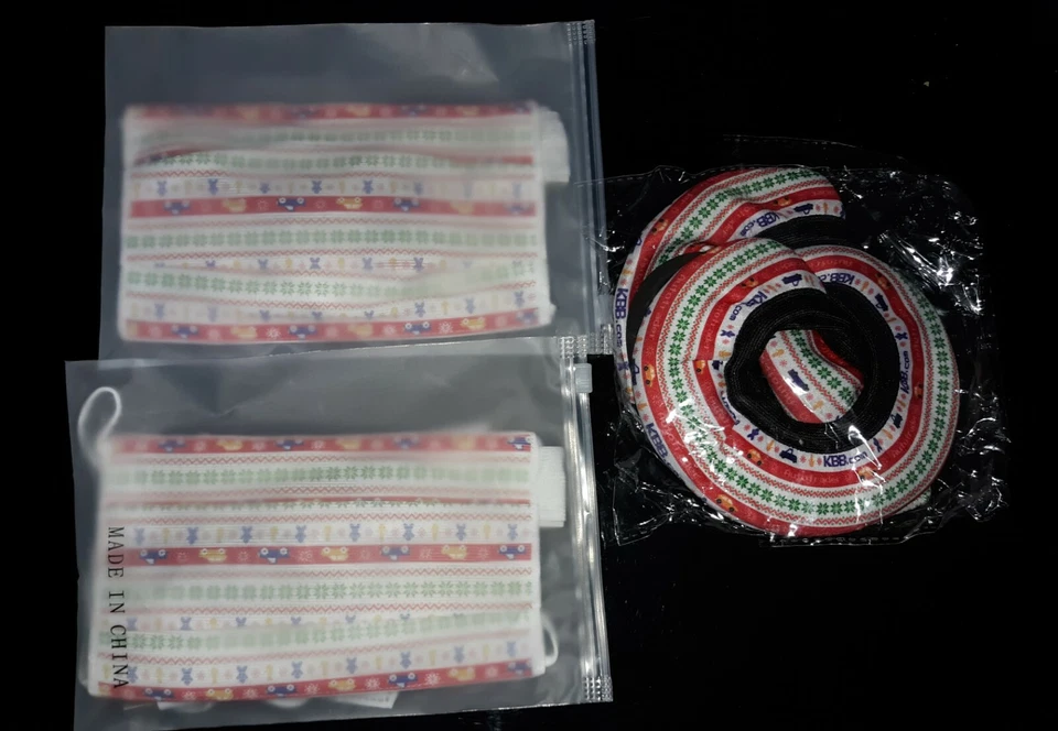 NOVO 2 Máscaras Faciais Suéter Feio, Iluminado, Recarregável Iluminado com Cabo USB - Imagem 1 de 4