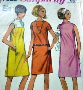 *LOVELY VTG 1960s DRESS Sewing Pattern 10/31 - Picture 1 of 1