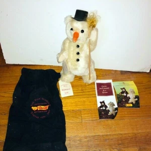 Steiff 665172 Four Season's SNOWMAN 00310/5000 Vintage 1996 w/ Bag Tag Button - Picture 1 of 7
