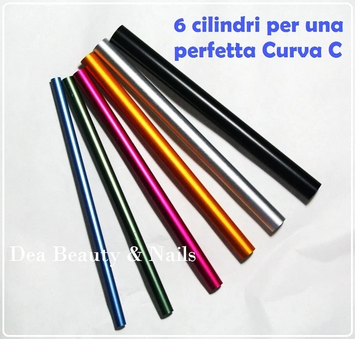 6 CILINDRI CURVA C CURVATURA NAIL ART RICOSTRUZIONE UNGHIE