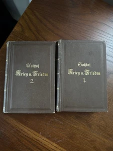 KRIEG UND FRIEDEN Leo N. Tolstoj Vol 1 & 2 German Reclam Leipzig Antique HC - Bild 1 von 4