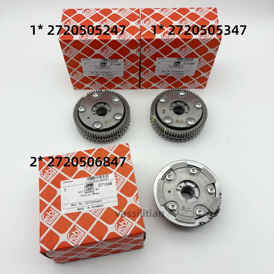 4Pcs Camshaft Adjuster For Mercedes-Benz W164 R171 R230 E350 M272 M273 Engine Foto 1 de 4