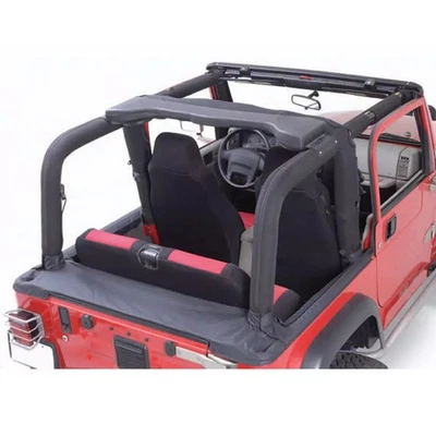 Rugged Ridge Black Vinyl Half Roll Bar Cover Kit for 07-18 Wrangler JK 4 Door Foto 1 de 4