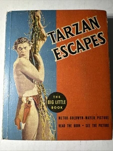 Tarzan Escapes 1936 Big Little Book Vintage Whitman MGM (last 3 Pages are Loose) - Picture 1 of 20