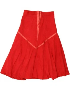 VINTAGE Damen A-Linien Rock IT 42 Medium W28 Rot DD81 - Bild 1 von 3