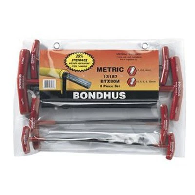 Bondhus 13187 T-Handles Balldriver Hex 8pc Set - Image 1 of 1