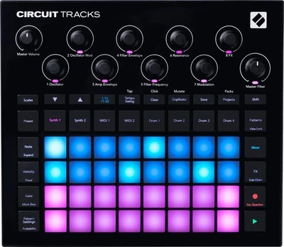 Novation Circuit Tracks Groovebox Akku 32 RGB Pads MIDI Endlos Drehregler Studio - Bild 1 von 4