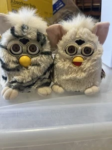 Vintage grey Tiger and white Furbabys - Picture 1 of 3